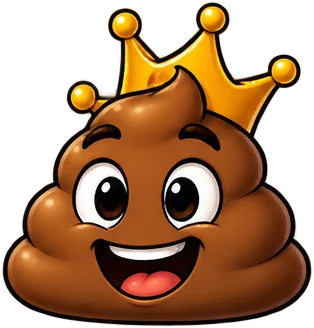 King Poo happy